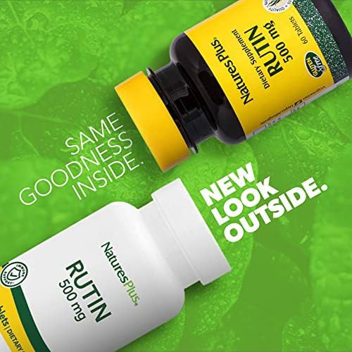 NaturesPlus Rutin 60 vegetarian tablets dietary supplement facts label details