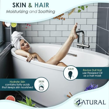 Zatural liquid flaxseed oil rich in omega 3 alpha linolenic acid