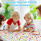 Child playing with assorted sensory fidget animal toys