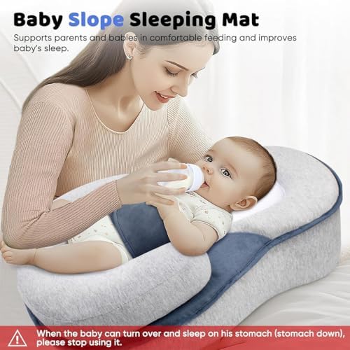 Tibue memory foam infant lounger showing ergonomic head groove