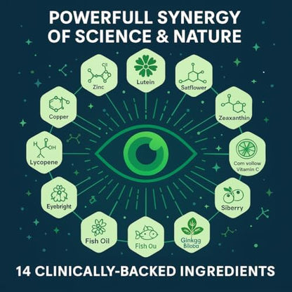 Evervision 14 in 1 eye health supplement label details