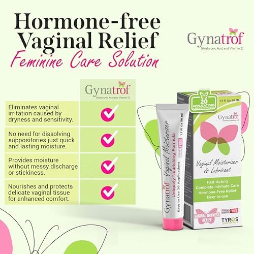 Gynatrof non-greasy vaginal hydration formula for daily intimate comfort.