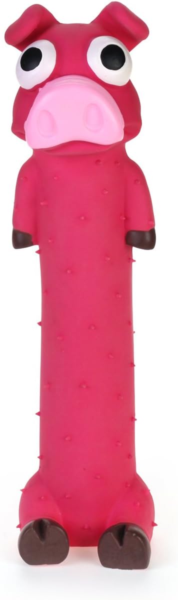 Green frog standing stick dog toy from Chiwava showing the durable design for small and medium puppies.