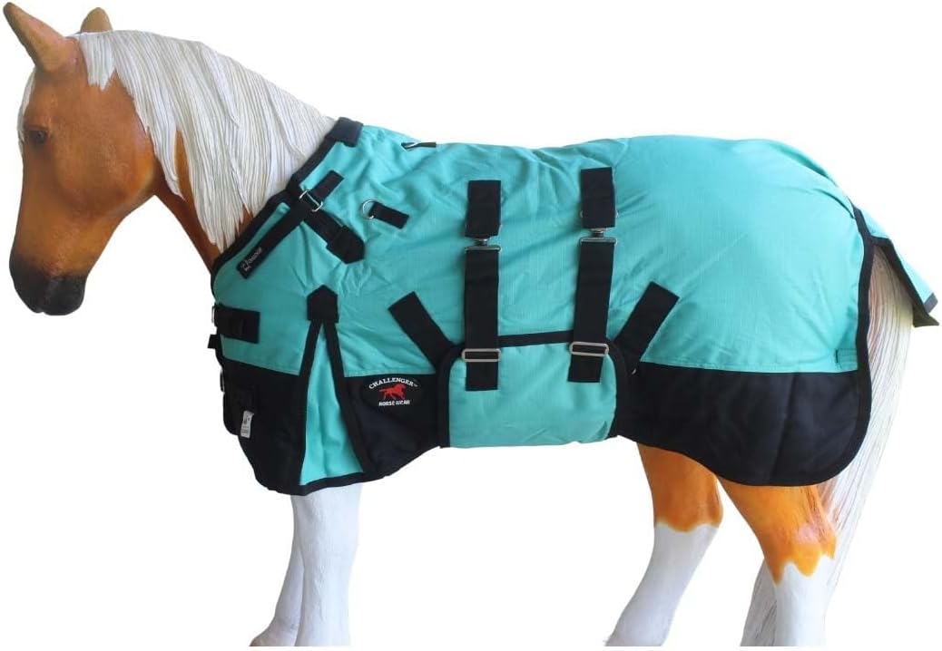 Challenger 1200D Miniature Weanling Donkey Pony Horse Foal Winter Blanket Teal 51945 - Image 13