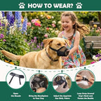 OHNSO adjustable dog muzzle sizing guide and measurement steps