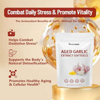 Supplement facts and dosage instructions on the back of the authentic aged garlic bottle.