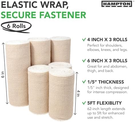 Self-closing cotton compression bandage rolls showing hook and loop fasteners