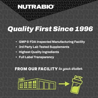 NutraBio creatine monohydrate supplement facts panel