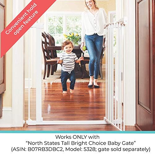 Authentic USA imported child safety gate extension packaging details highlighting certified child proofing gear