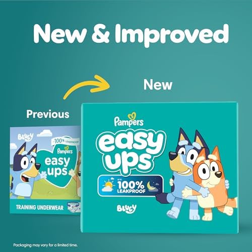 Pampers training underwear size 5T to 6T showing stretchy waistband feature