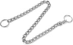 Premium metal slip collar for large dogs during outdoor walking sessions.