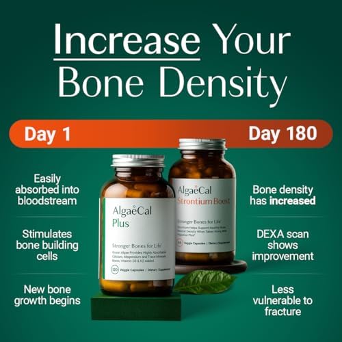 AlgaeCal Plus plant-based calcium supplement bottle label