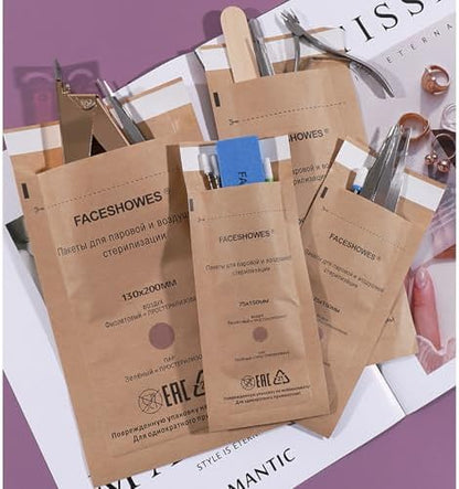Side profile of GoLashFun medium sterilization pouches