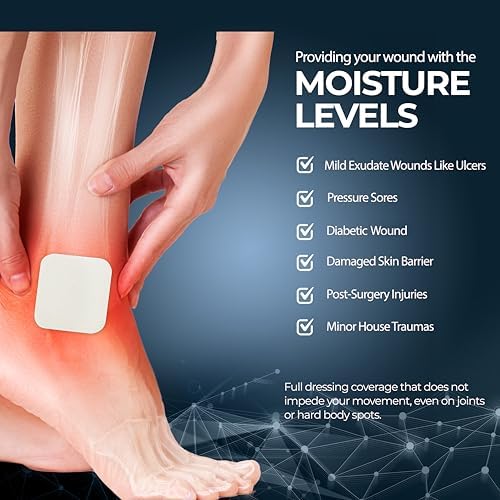 Med Pride non adhesive foam pads 4x4 inches 10 count box