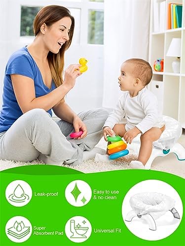Toddler potty training bag with absorbent pad detail