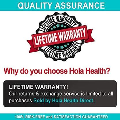 Hola Health medical tube accessory packaging layout with medium size specifications