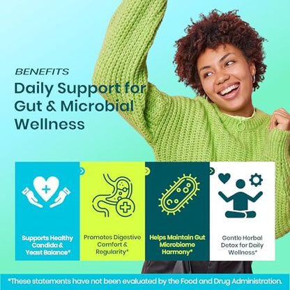 USA imported dietary supplement for women's digestive wellness and bloating relief