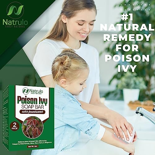 Natrulo anti itch cleanser bar for poison oak and sumac rash relief