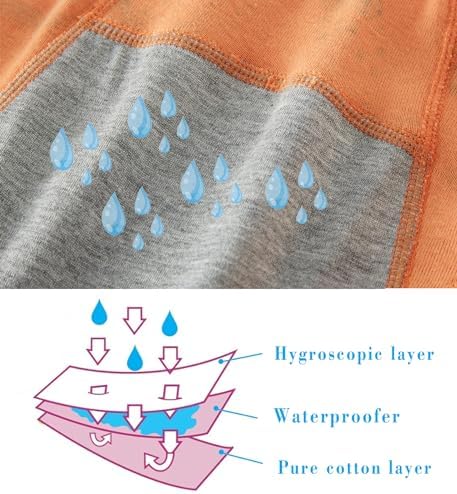 Interior view of the Boboking boys training boxer briefs highlighting the absorbent liner for accident protection