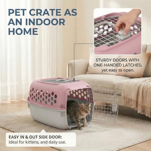 Petmate durable travel crate for veterinary visits and house training