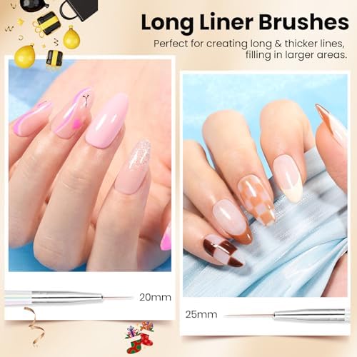 Professional nail art design using Beetles brushes