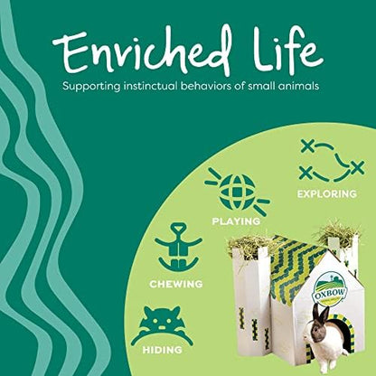 Oxbow Timothy Hay Hide & Seek Mat, Small - Rabbit & Guinea Pig Toys for Chewing & Relaxation, Enrichment for Bunny, Hamster, Chinchilla, Rat, Timothy Hay Small Animal Cage Accessories - Image 7
