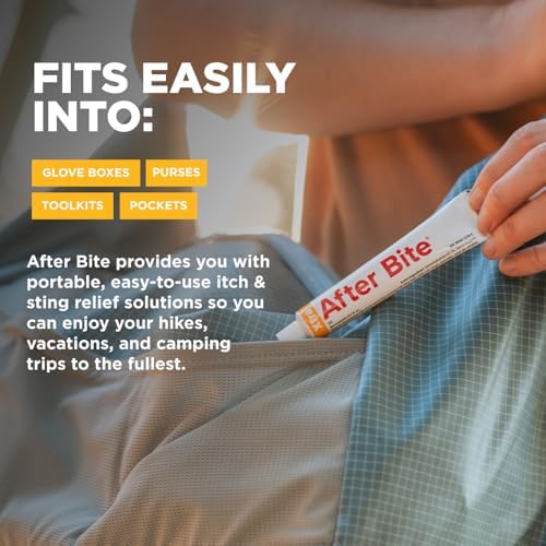 After Bite Xtra formula gel being applied to a mosquito bite for fast relief.