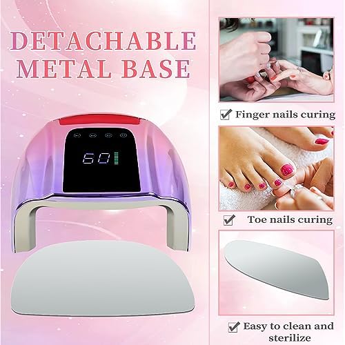 Bomoqing portable nail dryer in use curing gel polish