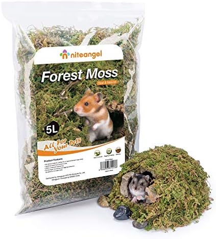 Niteangel 5L Forest Moss Soft Natural Moss Bedding Nesting for Dwarf Syrian Hamsters, Gerbils, mices, Degus or Other Small Animal - Image 2