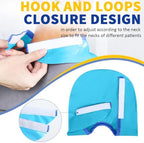 EHUCONELDEX neck shower guard showing adjustable hook and loop fastener