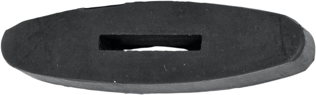 Shires rubber rein stops pair laid flat showing centered slot design