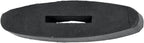 Shires rubber rein stops pair laid flat showing centered slot design