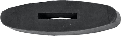 Shires brown rubber martingale ring stoppers for horse reins close up