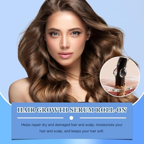 Three pieces of the generic advanced hair growth roll-on set arranged vertically on a clean background.