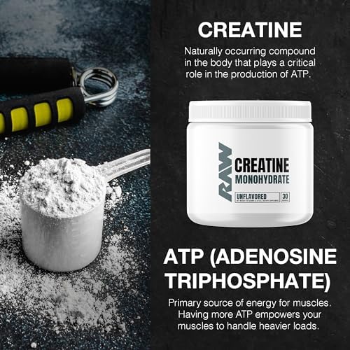 Close up view of fine micronized creatine monohydrate powder texture