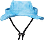 Dogs and Cats Sunshade Anti-Strangulation Hat Anti-Peeling Ears Adjustable Rope Buckle Bucket Hat Pet Supplies (Bright Pink, Medium) - Image 10