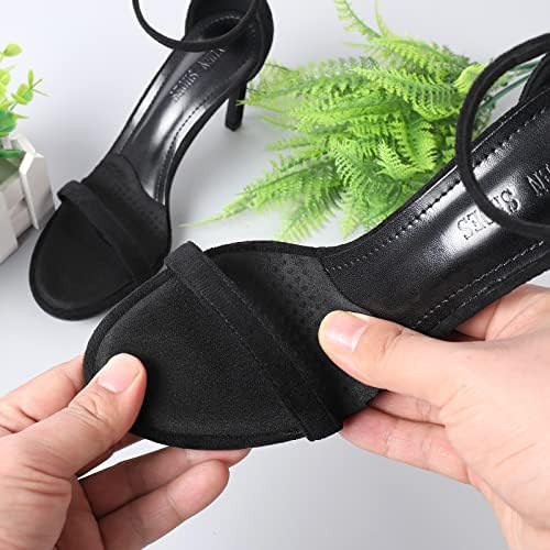 Self adhesive forefoot cushions for high heel pain relief and anti-slip support.