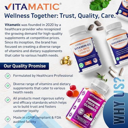 Vitamatic Chromium Picolinate premium USA imported health supplement side packaging details