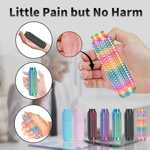 Tactile spiky texture and click buttons on the premium imported sensory pain stimulation tool.