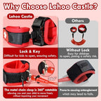 Close up of Lehoo Castle anti lost wrist link with lock
