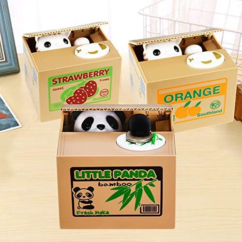 Packaging box of the HmiL-U cat stealing money bank showing product details.