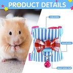 Full set including padded vest and matching leash for small animals
