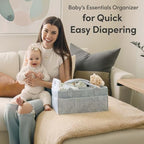 Putska diaper storage basket showing adjustable inner dividers