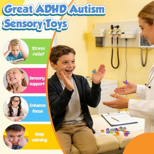 Child using sensory spinner ring for focus