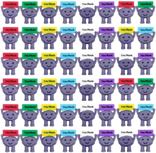 Detailed view of the miniature motivational tokens packaged neatly for party favors and easter basket stuffers.