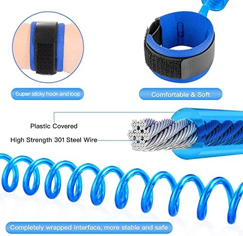 Hooyyene safety toddler leash 8.2 feet blue strap detail