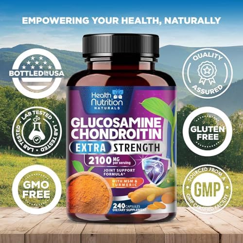 Health Nutrition Naturals Glucosamine Chondroitin ingredients breakdown graphic