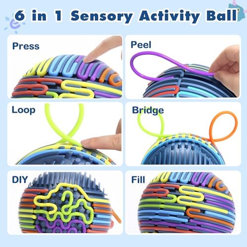 KIDHABE 3D tactile fidget toy placed securely on its custom plastic display stand