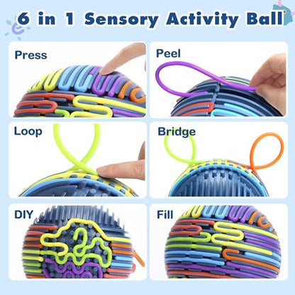 KIDHABE 3D tactile fidget toy placed securely on its custom plastic display stand