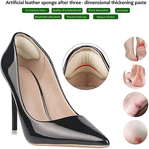 BIGIICO anti slip heel inserts for men and women's loose footwear